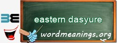 WordMeaning blackboard for eastern dasyure